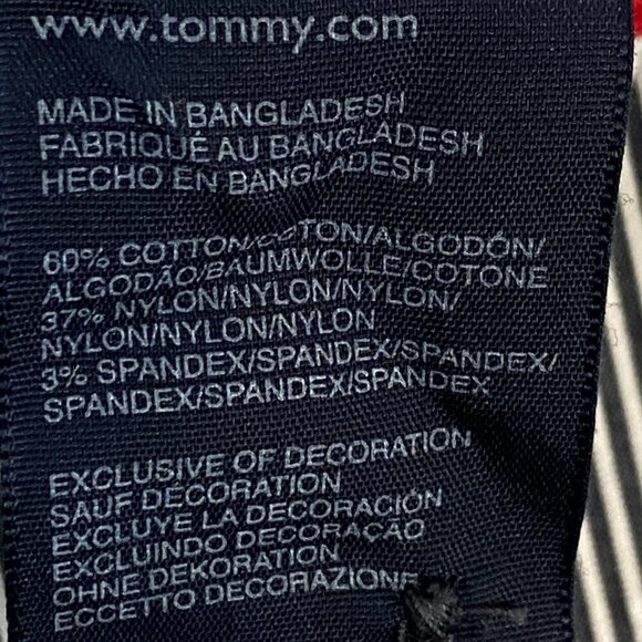 Tommy Hilfiger Striped Trousers Sz 8 Dress Pants Blue and White - Picture 12 of 13